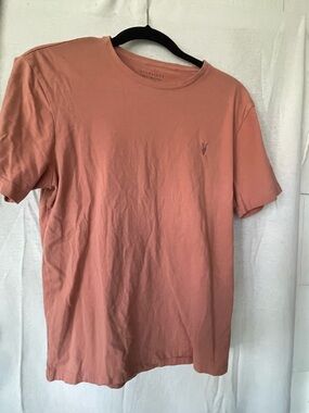 AllSaints Crew Neck T-Shirt Clay Ramskull Logo Cotton Medium Made In Turkey